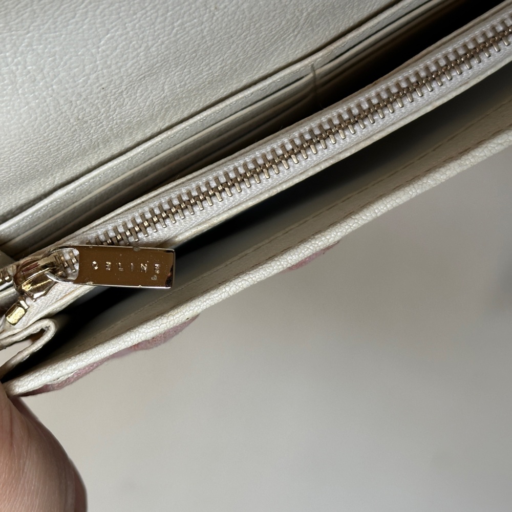 Celine Triomphe Canvas Wallet in Pink - Picture 11 of 16